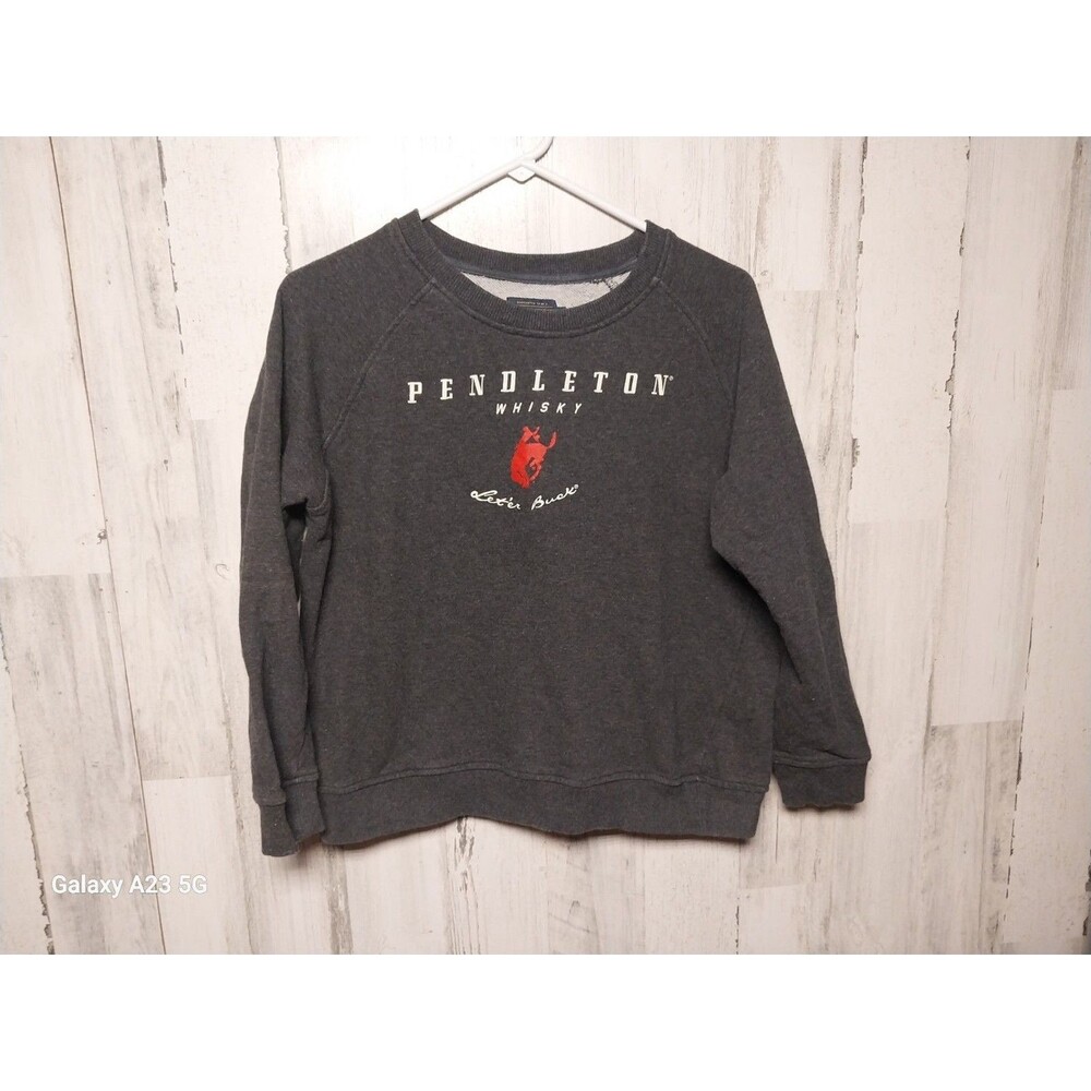 Women’s PENDLETON Whisky Crewneck Sweatshirt Size Large Grey